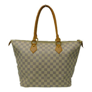 LOUIS VUITTON Saleya Damier Azur White Tote Bag White